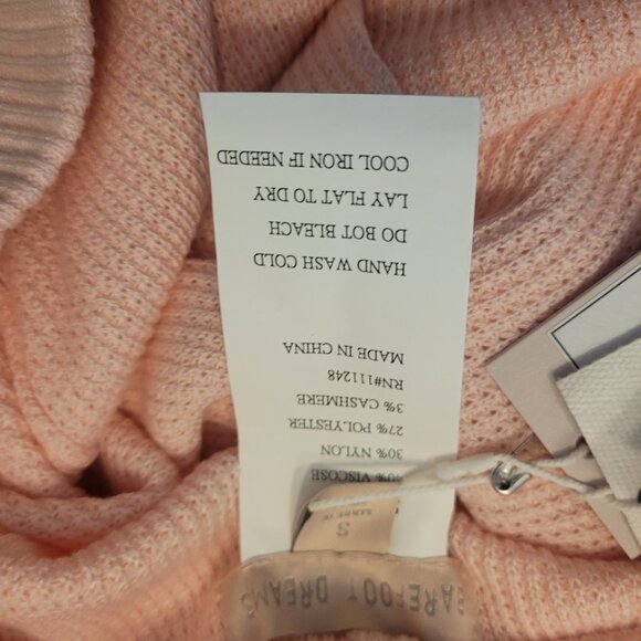 NWT BAREFOOT DREAMS Cashblend Waffle Knit Ankle Pant Bella Pink Size S - Picture 5 of 6